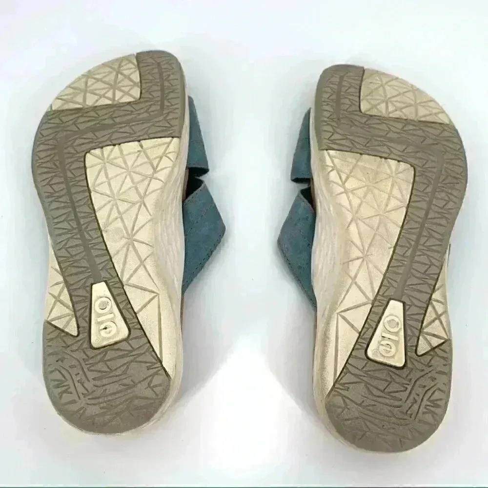 Earth origins sandals size 7 Westfield Waverley moroccan blue suede comfort - Picture 7 of 12